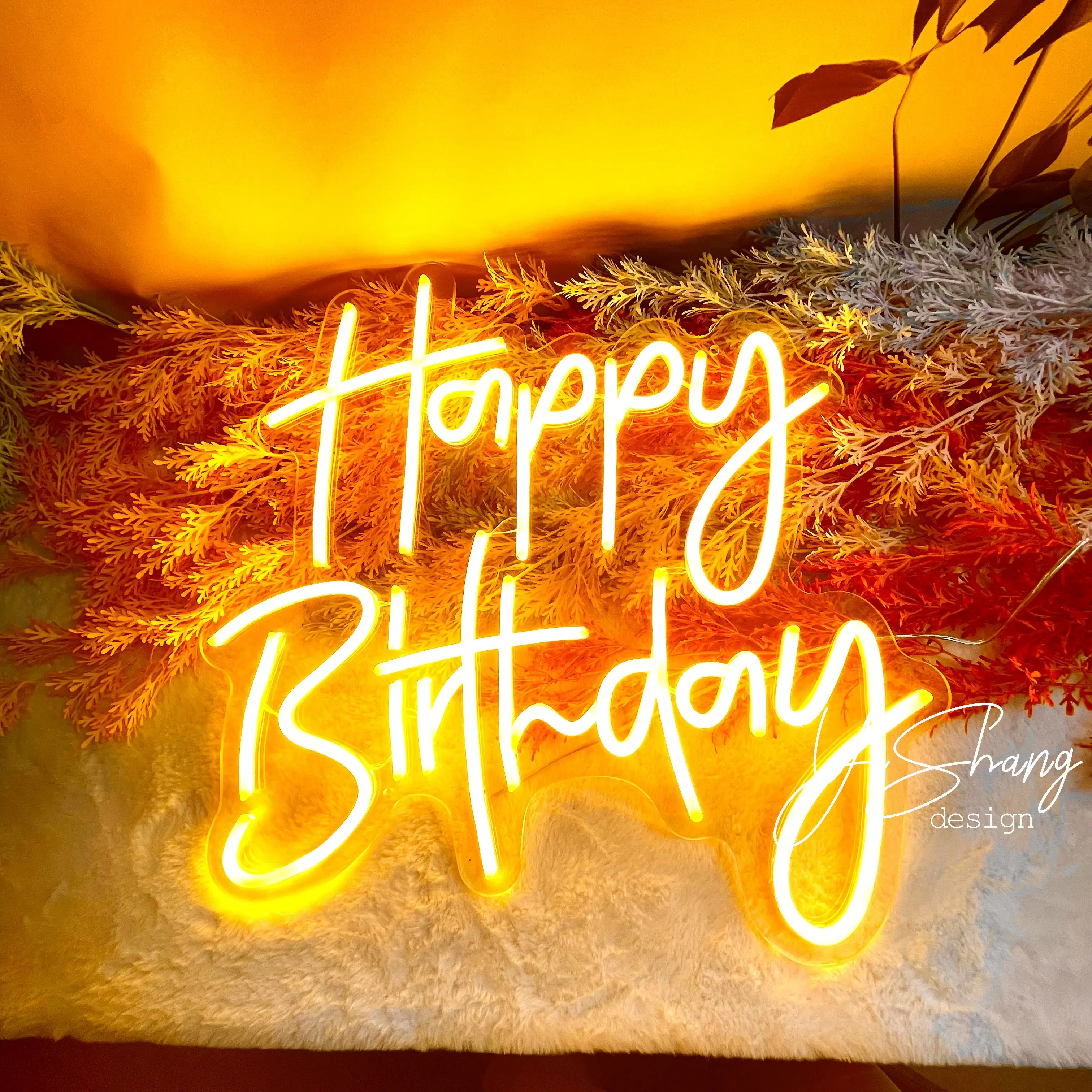 Happy Birthday Neon Lights, Birthday Party Sign, LED Night Light, Home Room Wall Decoration,Party Event Decor