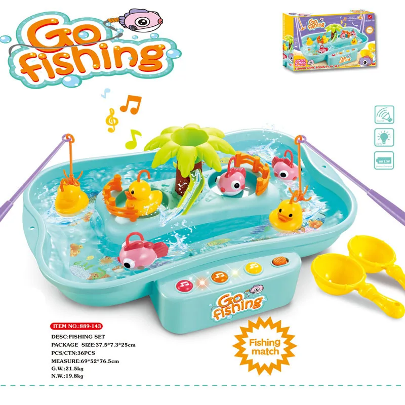 Детский игровой домик электрическая Рыбалка утка петля спиннинг воды