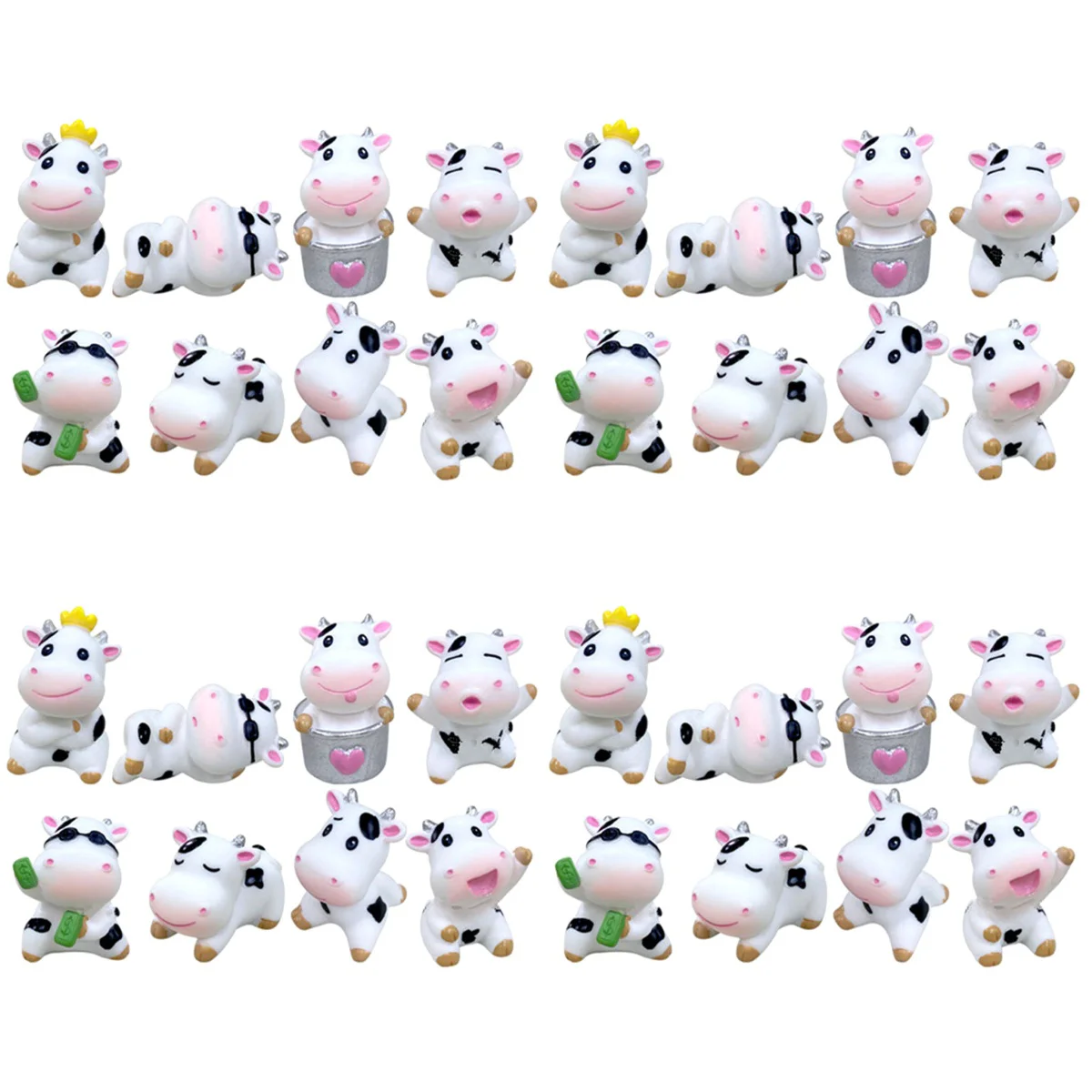 

32 Pcs Miniature Dairy Cow Figurines Portable Cow Statues Mini Garden Tiny Cow Figurine Decors