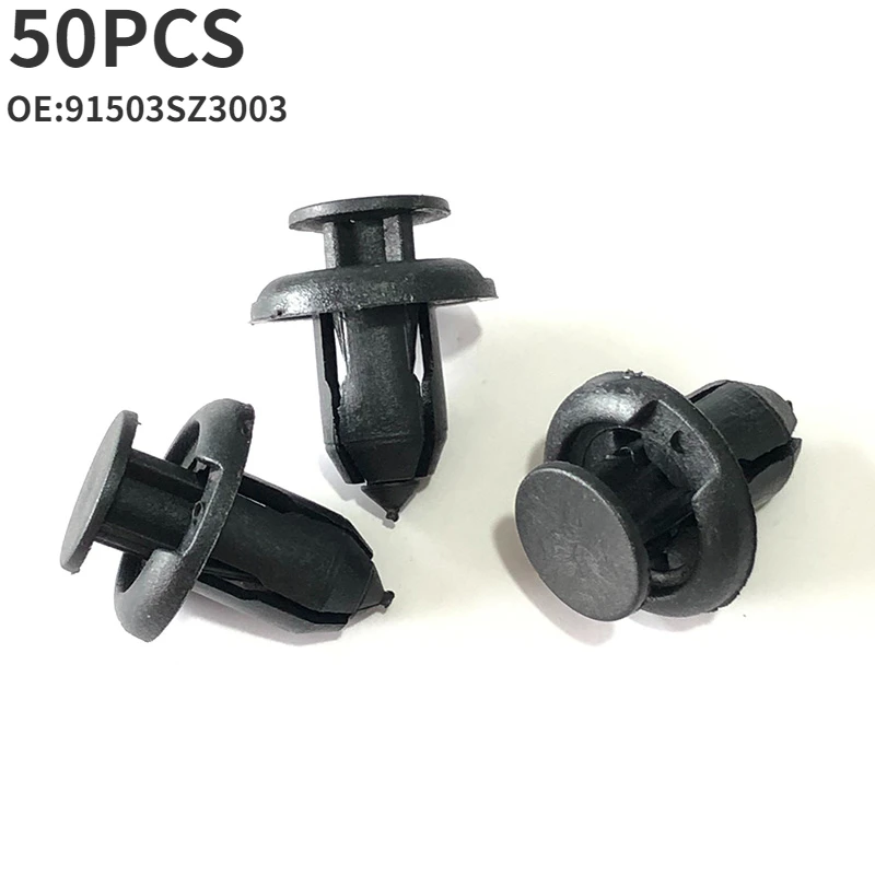 

50 шт., авто крепеж для бампера, 10 мм, отверстие, заклепка, фиксатор, крышка двигателя, обшивка двери автомобиля, зажим для панели, крепеж для Toyota, BMW