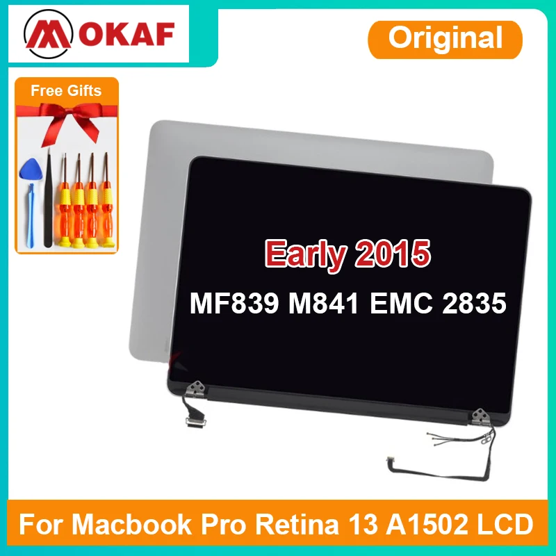 Новый Полный Дисплей OKANFU в сборе для Macbook Pro Retina 13 A1502 ЖК-экран MF839 M841 EMC 2835 ранние 2015