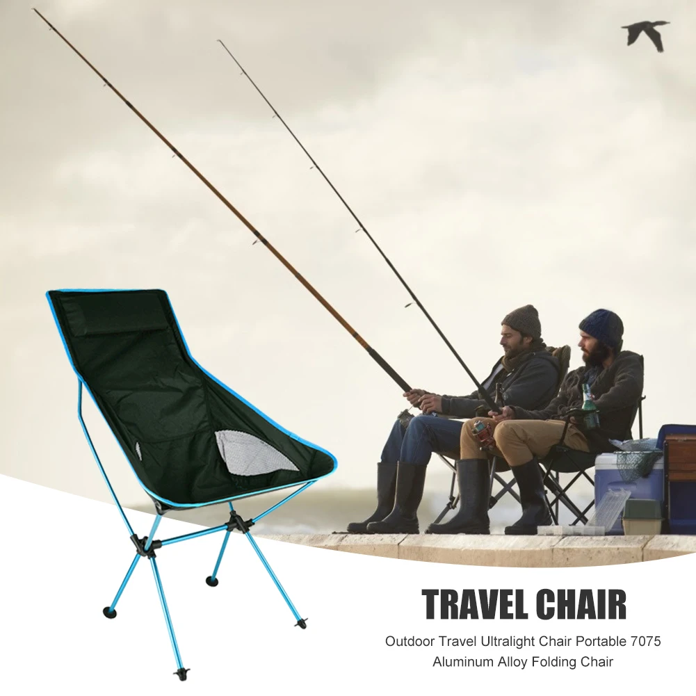 

Aluminum Alloy 7075 Folding Chair Lightweight Outdoor Camping Travel Chair Compression Resistance Outdoor Fishing
