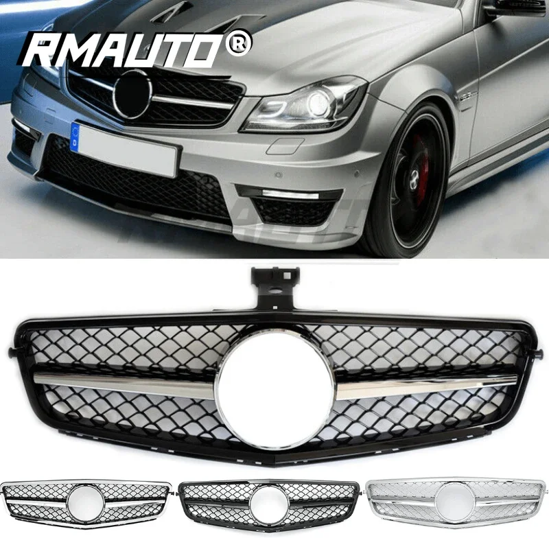 RMAUTO C63 AMG СТИЛЬ Автомобильный передний бампер решетка гонки гриль для Mercedes W204 C200
