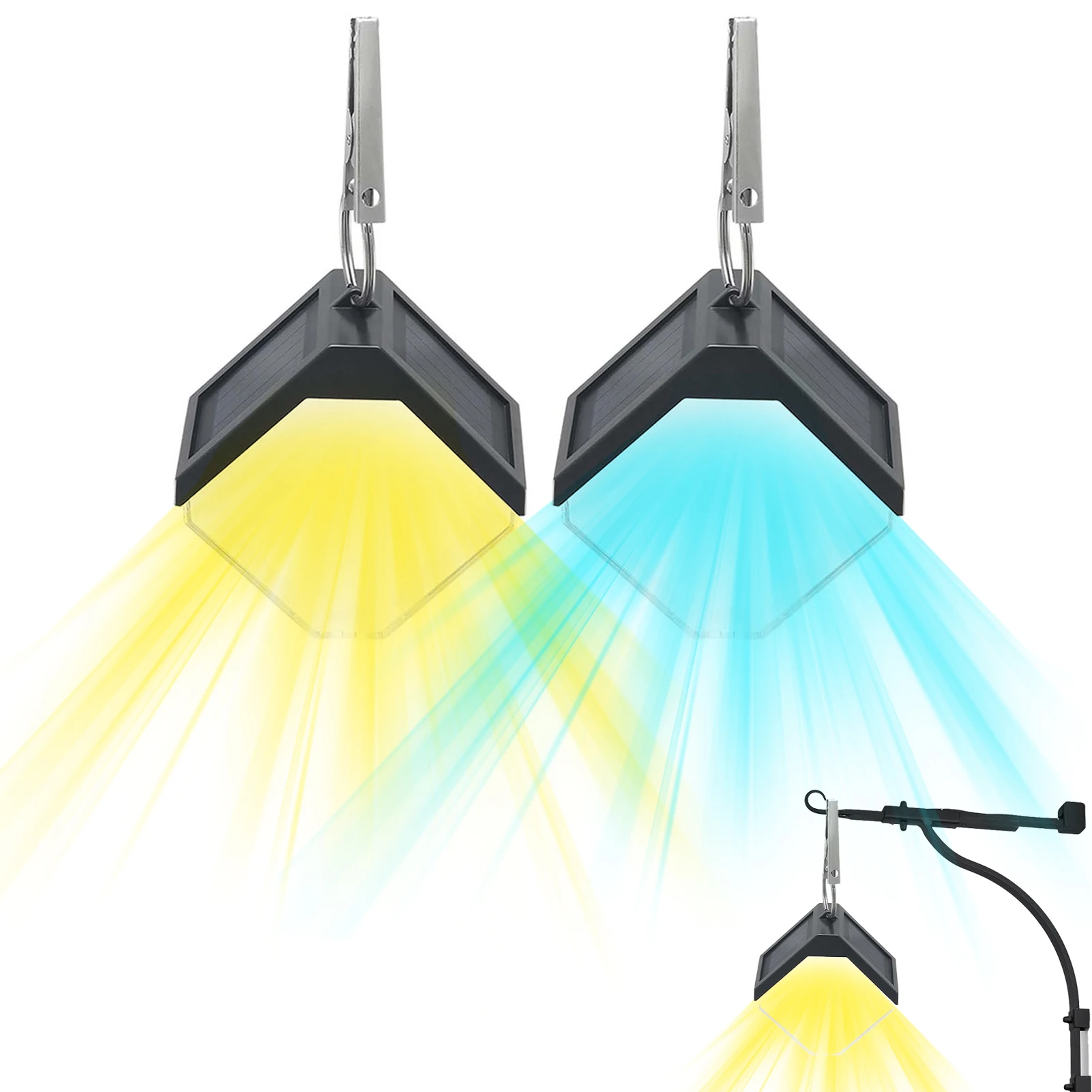 

Solar Fence Lights Outdoor Waterproof Fence Solar Lights Color-Changeable Solar Lights For Backyard Patio Deck Railing Stair