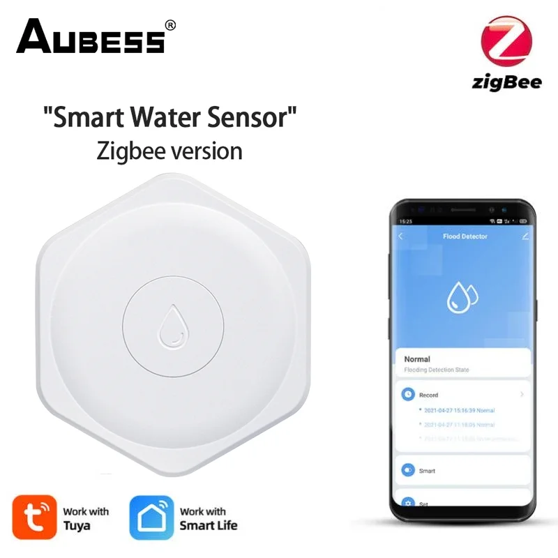 

Датчик утечки воды Tuya ZigBee, сигнализация для дома, детектор утечки