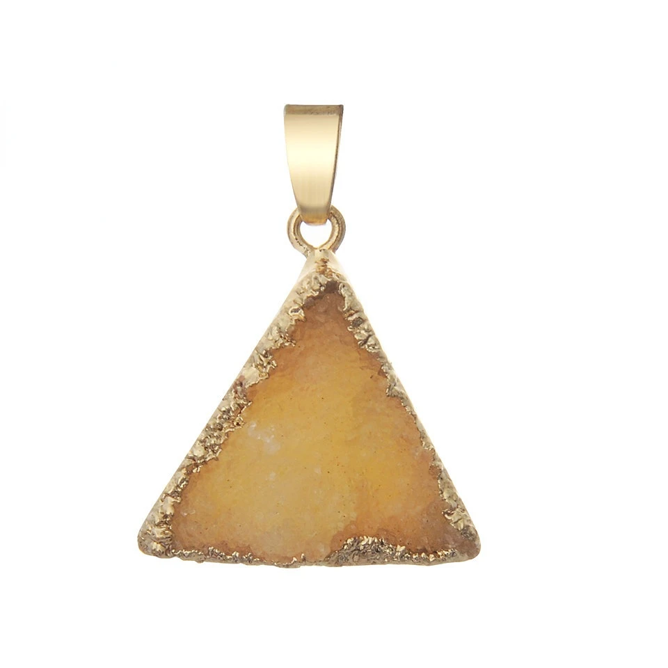 

Natral Stone Charms Triangle Agates Pendants for Jewelry Making DIY Bracelet Nacklace Earring Pendant Set Lucky Charm