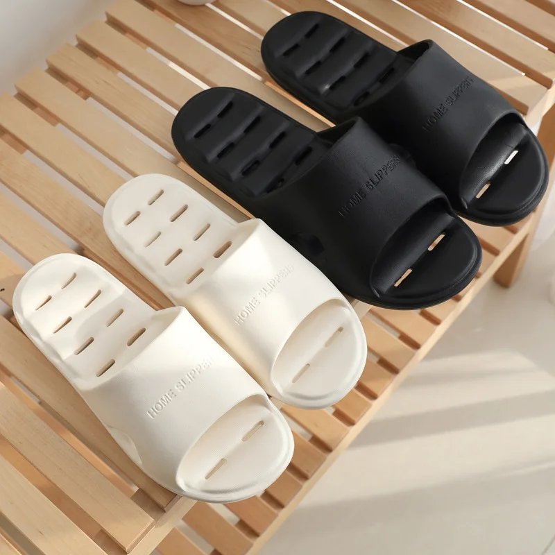

EVA Home Indoor Anti-skid Soft Bottom Water Leakage Bath Men and Women Couples Home Slippers Hollow Bathroom Household Sandals