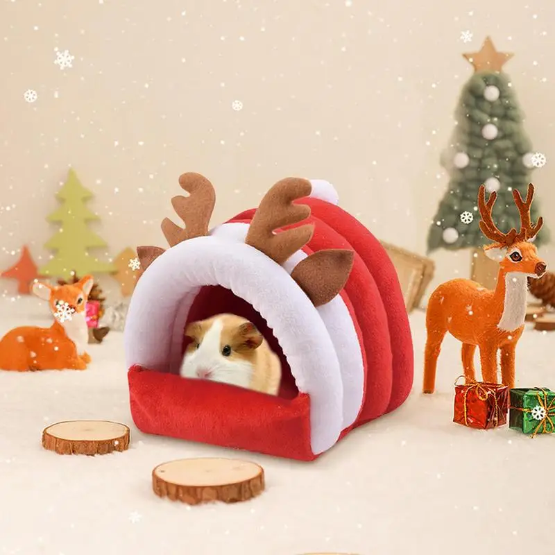 Рождественский хомяк Мягкая теплая кровать Животное Мыши Зимнее теплое гнездо