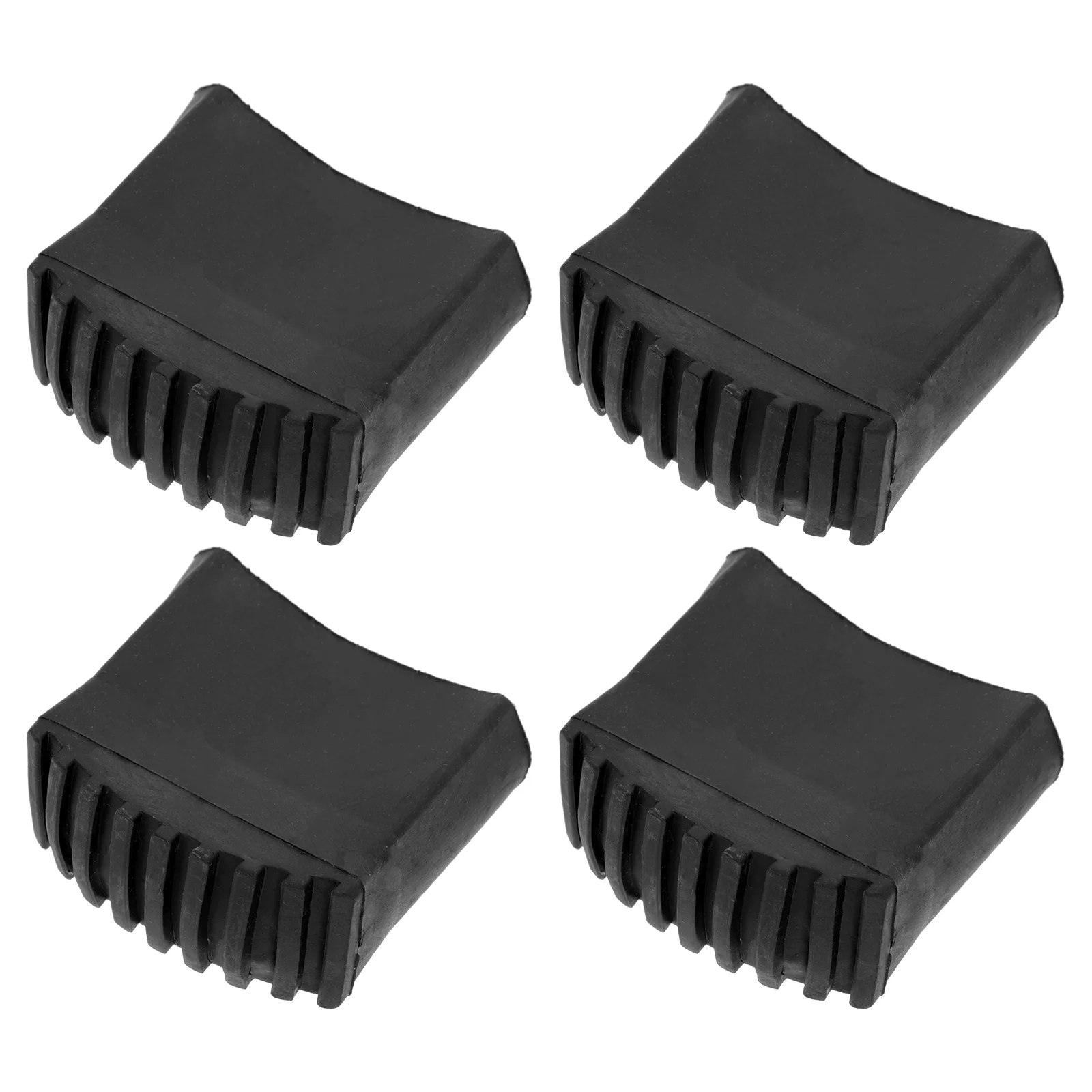 

Складные лестничные ножки для стульев, 4 шт., коврик для ног 7x7 см, черные резиновые безопасные подкладки, защитные чехлы