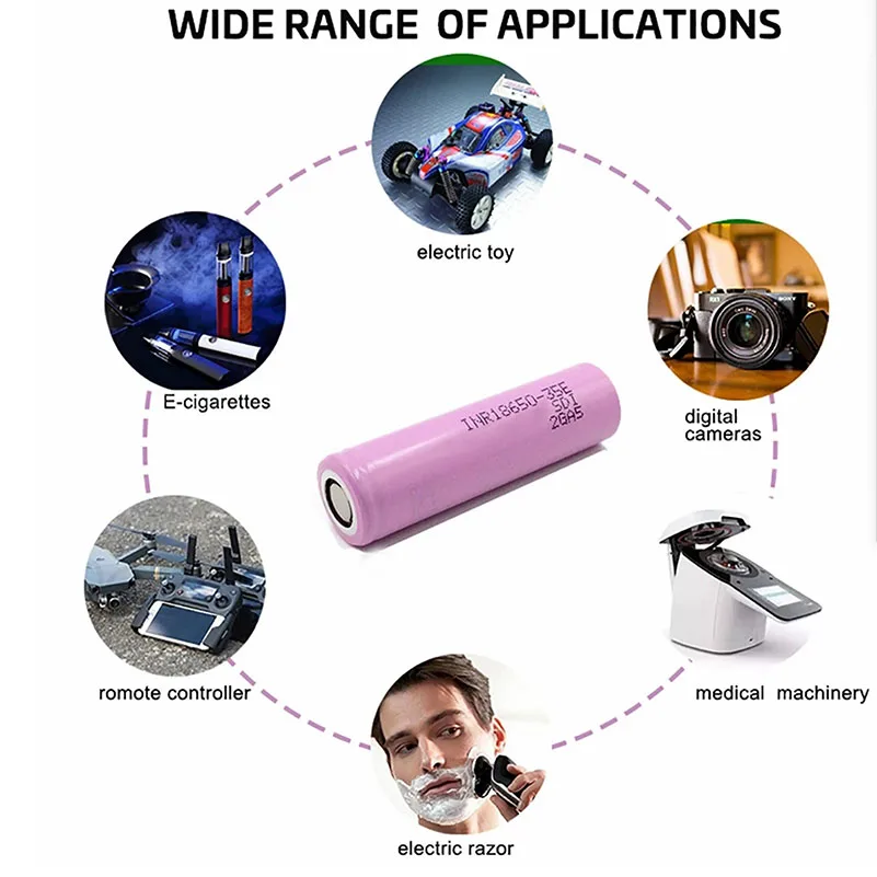 

2-20 шт., 100% оригинальные литий-ионные аккумуляторы на 18650, 3500 мАч, 20 А