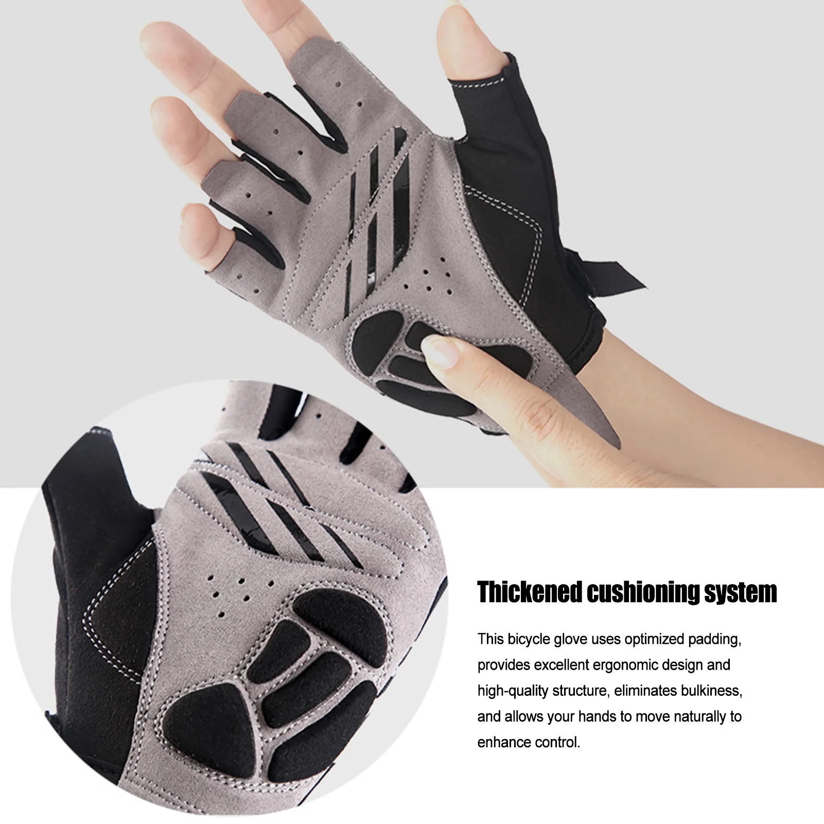 

B054/N Single Warp Plain Weave Cycling Gloves Half-finger Gloves Breathable Mt B Gloves Short Finger Mitten For Cycling Bicycle