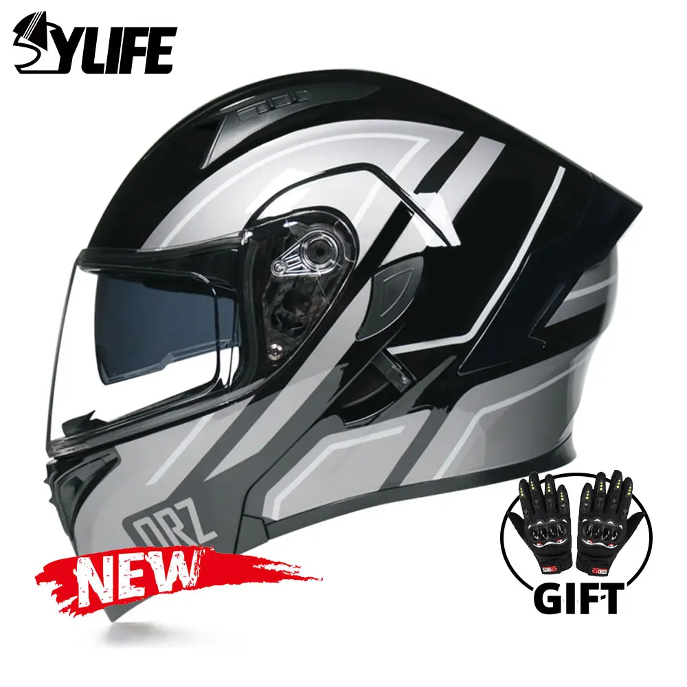 

Flip Up Motorcycle Helmet DOT Certification Motocross Helmet ABS Material Safety Protection Casco Moto Full Face Capacetes