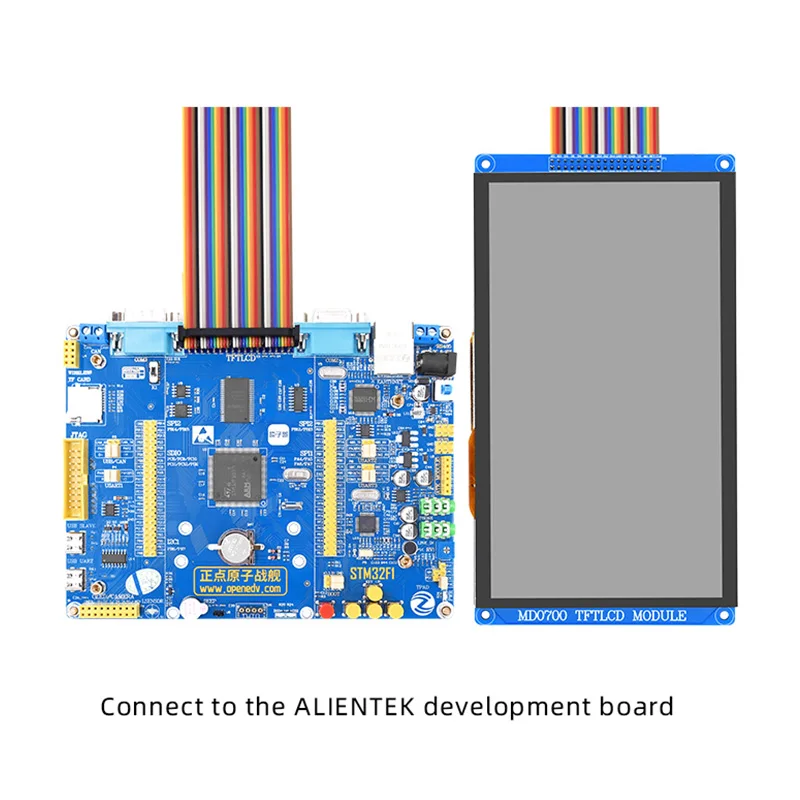Фото Сенсорный ЖК-дисплей ALIENTEK MCU 7 дюймов V3 TFT, модуль с разрешением 800x48 0, ESP32, HDMI емкостный монитор с сенсорным экраном для Arduino №3