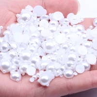 2345681012mm white flatback pearls garment decoration beads scrapbooking embellishment materials nail decoration pearls