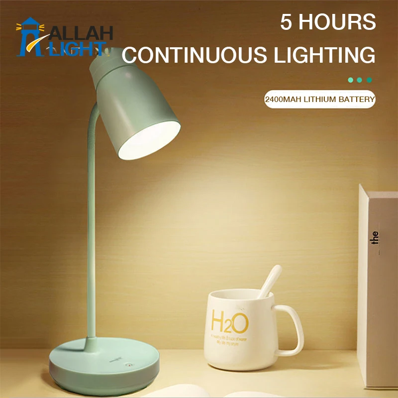 

Настольная лампа-портативная Настольная лампа с USB-интерфейсом для спальни-для дома, чтения, учебы, работы, путешествий-белая