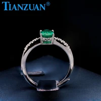 hot 5x7mm main stone emerald rings oval shape 925 silver 14k 18k for women party wedding fine jewelry
