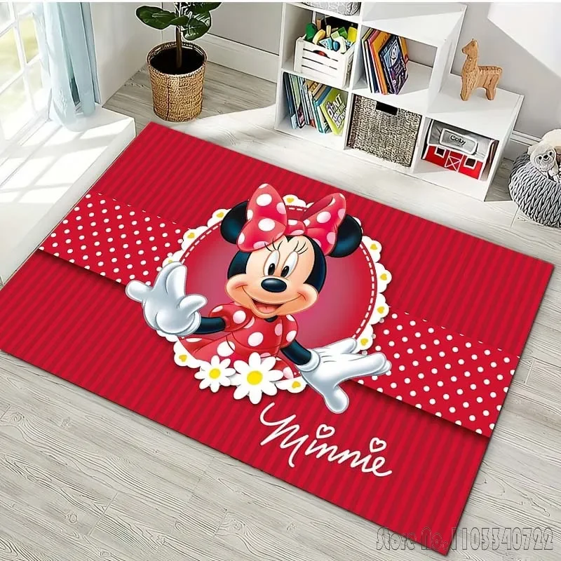 Дисней Минни Микки Маус узор ковер ковры для гостиной спальня напольный коврик