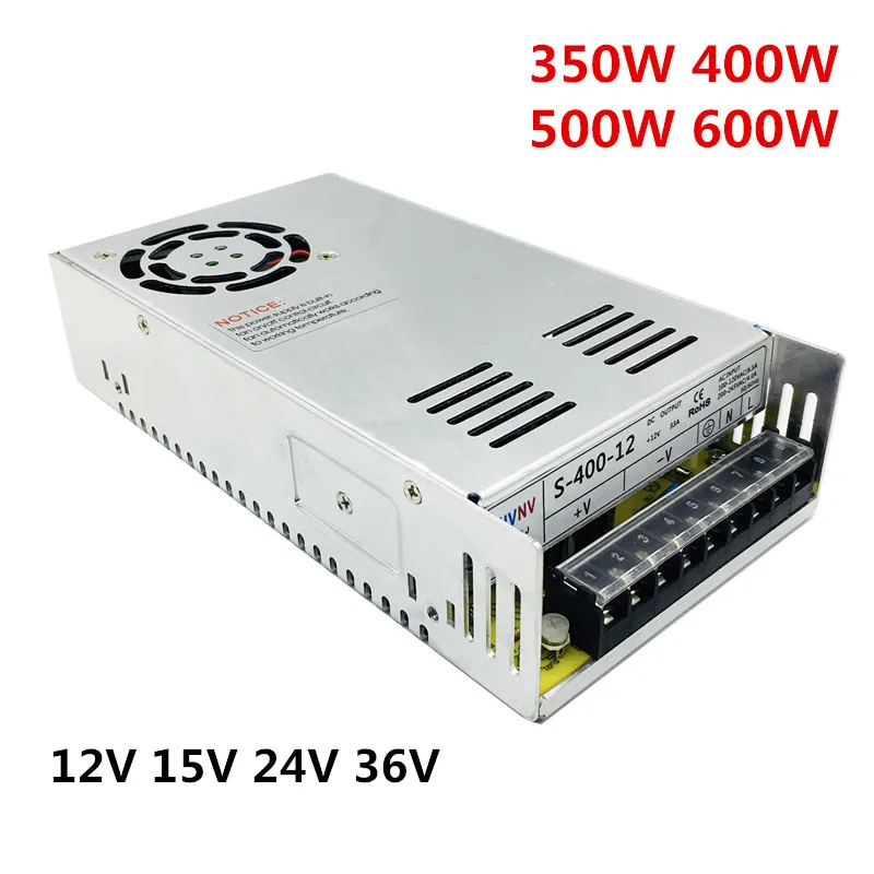 S-350W S-400W S-500W S-600W одиночный выходной импульсный источник питания smps AC 110/220V к DC 12V 15V 24V 36V LED PSU для CCTV Box