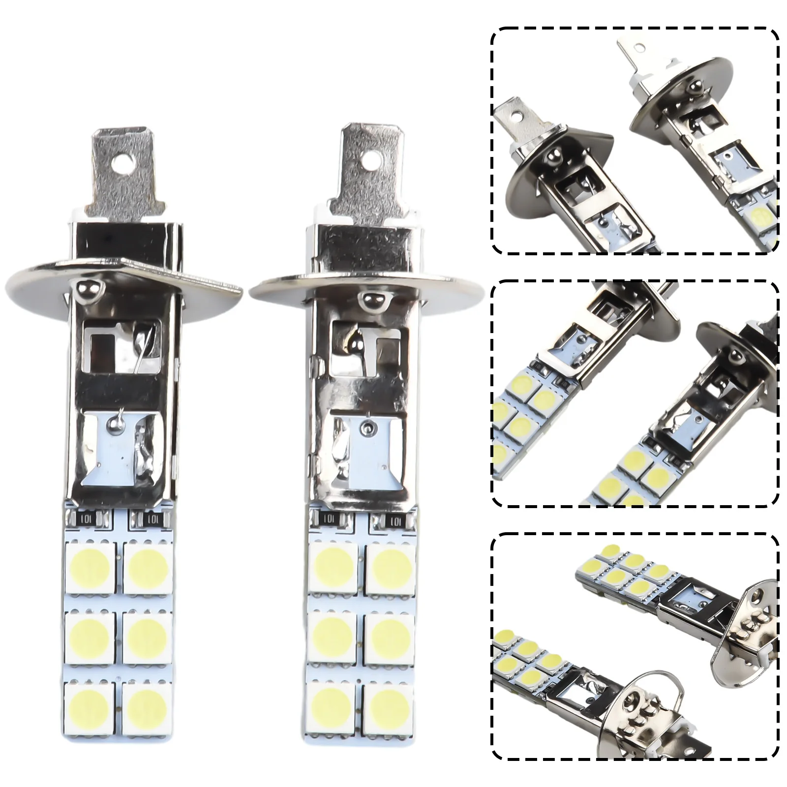 

Light Bulb Fog Lights 6500K Aluminum Alloy Fog Driving Bulbs H1 Headlight Kit LED Super Bright White Light Car