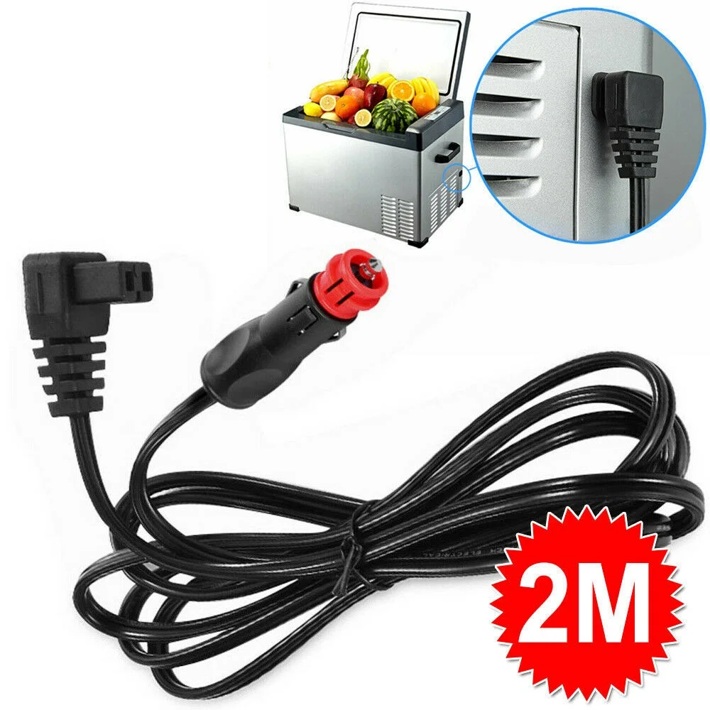 

2m Car Refrigerator Warmer Extension Power Cable 12A Car Fridge Cigarette Cable Cooler Charging Replacement Line For Car