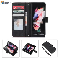 z fold 3 luxury wallet card holder phone case for samsung galaxy z fold 4 leather protect flip shockproof cover with pen slots