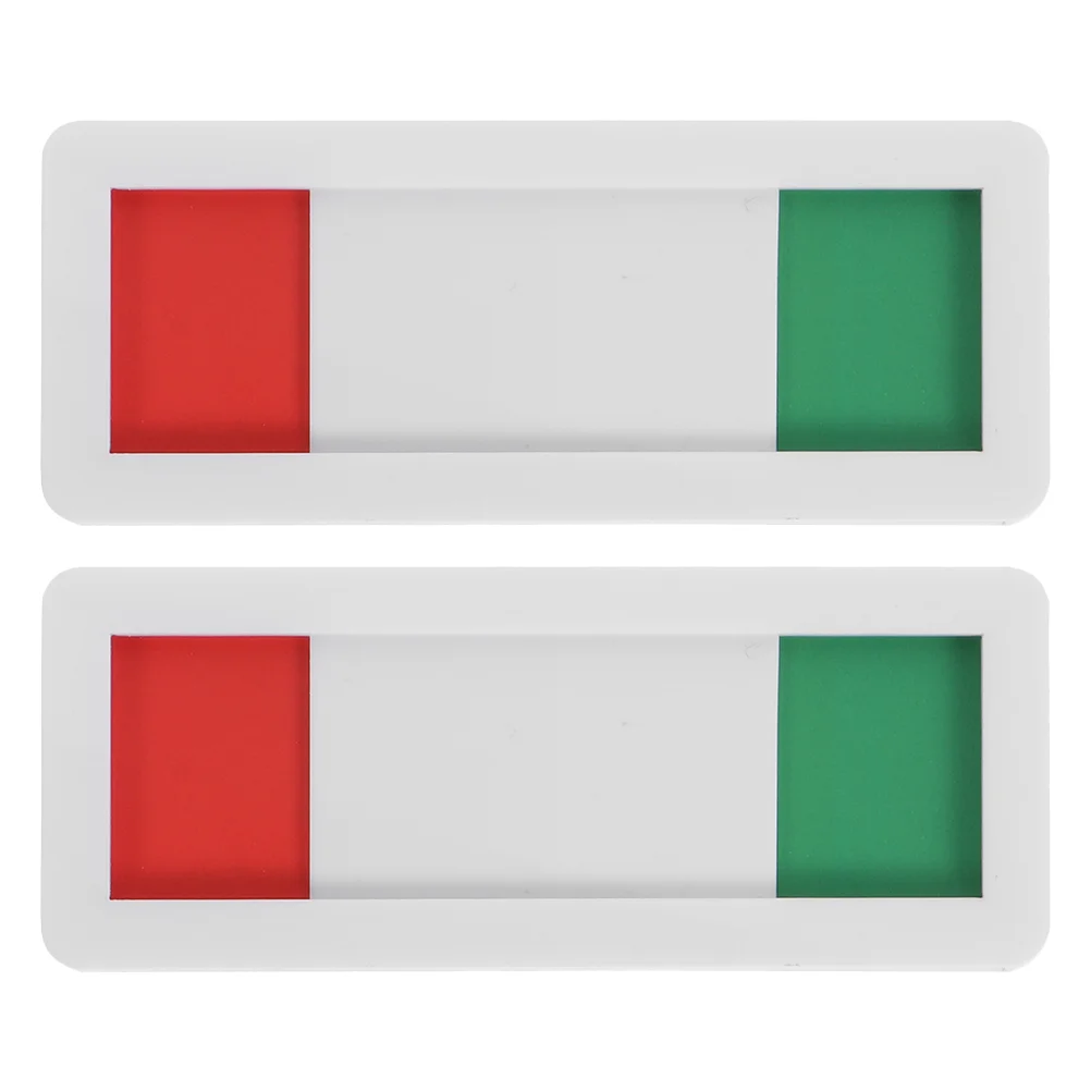 

2 Pcs Creative Signage Office Signboard Magnetic Signs Privacy Slider Door Indicator The