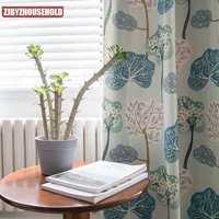 modern exquisite simple curtains for dining living room bedroom shu shen thick cotton bamboo printed fabric curtain