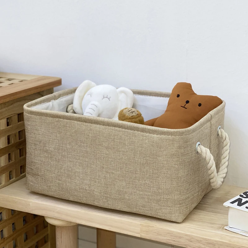 

Корзина для хранения из хлопка и льна