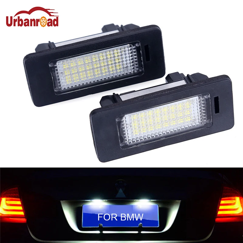 Фото 2pcs Error Free 18Led Number Plate Lights bulb For BMW E39 E60 Canbus Car License Plate Light for bmw E90 E91 E92 E93 325xi 328i №2