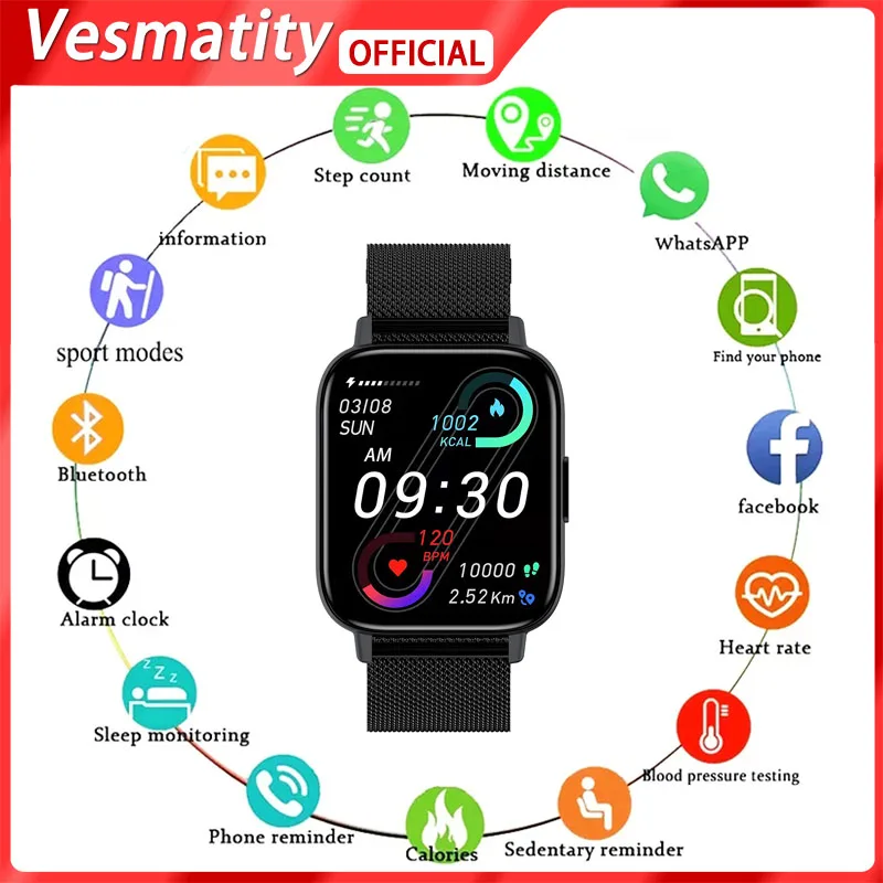 

For Apple Huawei Xiaomi I20 Smart Watch Men 360*360 Screen Bluetooth Call Heart Rate Sleep Fitness Tracker Smart Watch Women