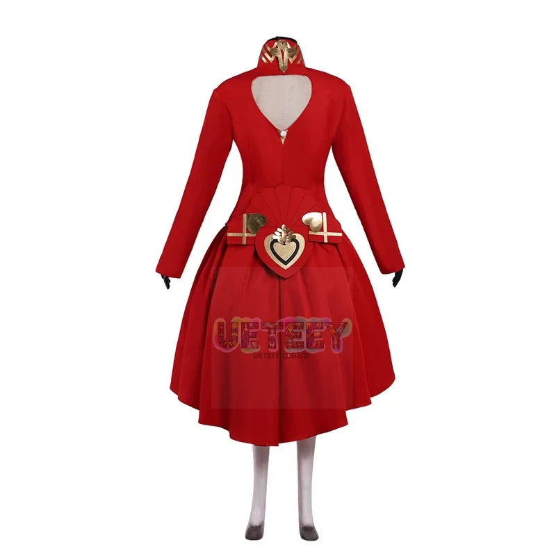 Фото UETEEY Fire Emblem Three Houses Edelgard Von Hresvelg Платье Костюм Хэллоуин Рождество Женская Красная Юбка Наряд Косплей Костюм №3