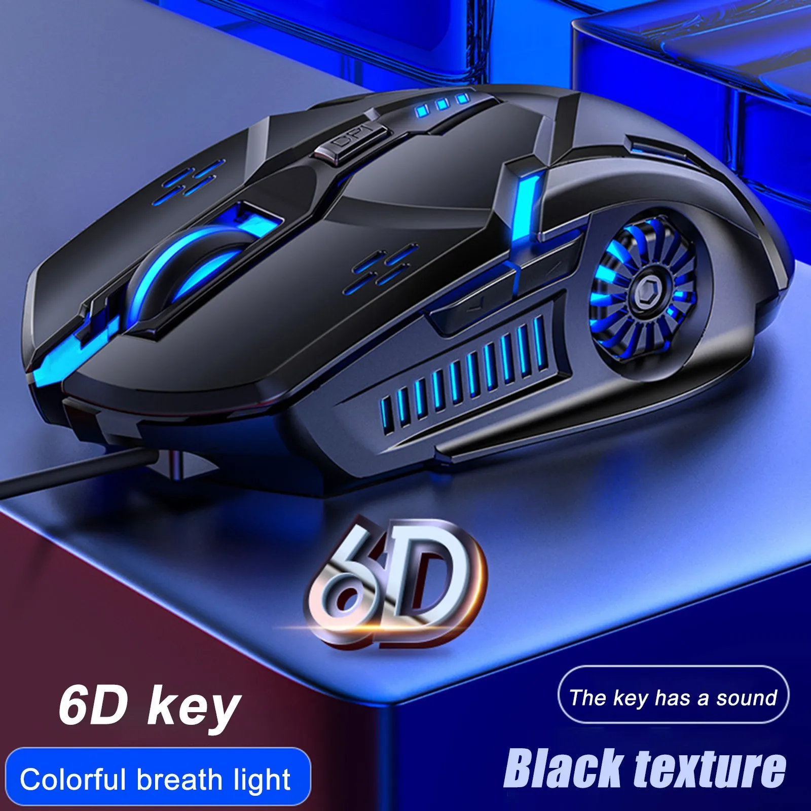 

Новая Проводная игровая мышь 6D, цветная светодиодная дышащая USB-мышь 3200 DPI для ноутбука, геймерская мышь, модная мышь для PUBG, LOL мышь