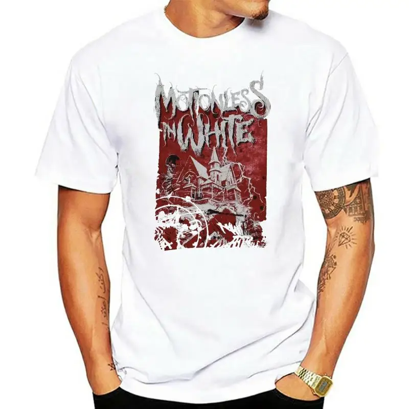 

Motionless In White Mens T Shirt Haunted House Knife Stab Image
