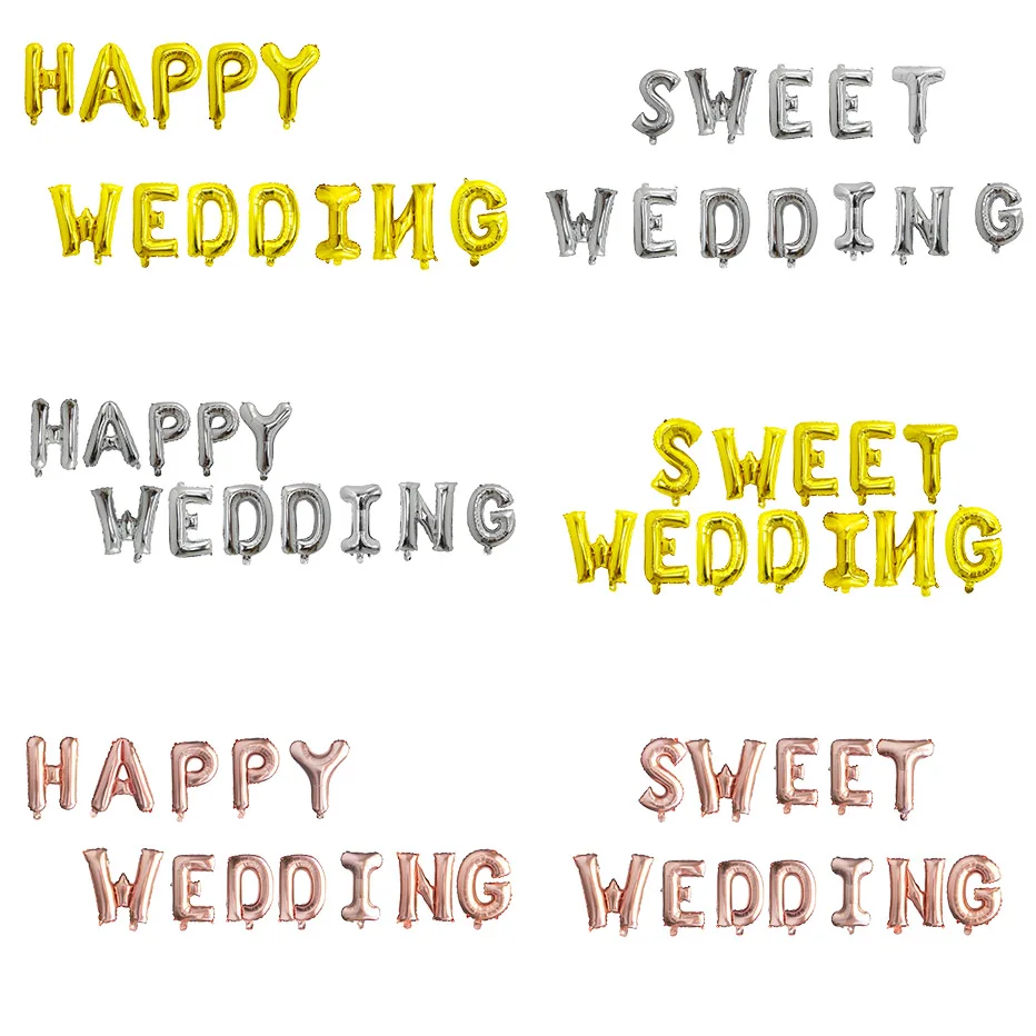 

12Pcs Happy Wedding Balloons Sweet Love Air Globos Marriage Proposal Wedding Anniversary Party Decorations Baby Shower Supplies