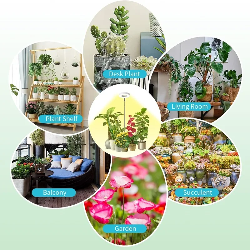 Кольца для выращивания растений 1/2/3 дюймов полный спектр с регулируемой яркостью