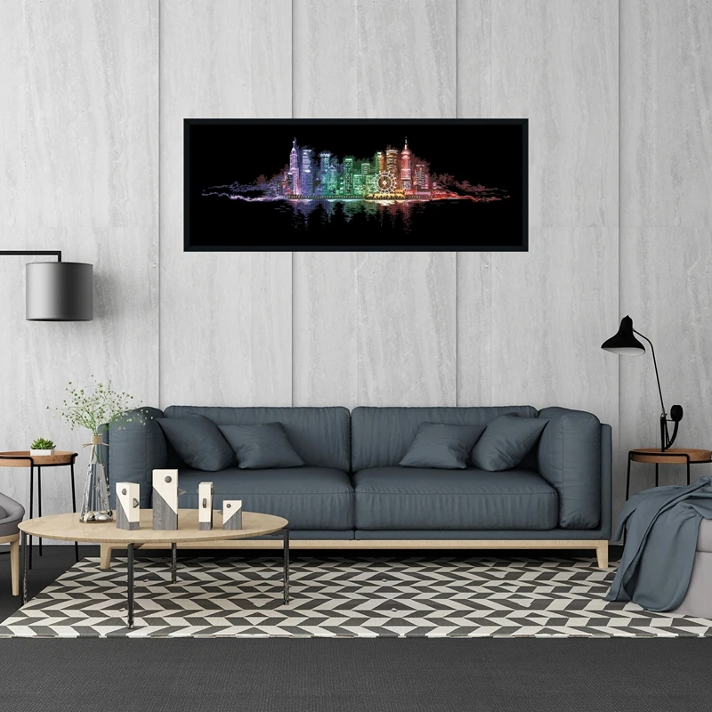 Очаровательные гонконгские ночные наборы для вышивки крестом Aida 18ct 14ct 11ct черная