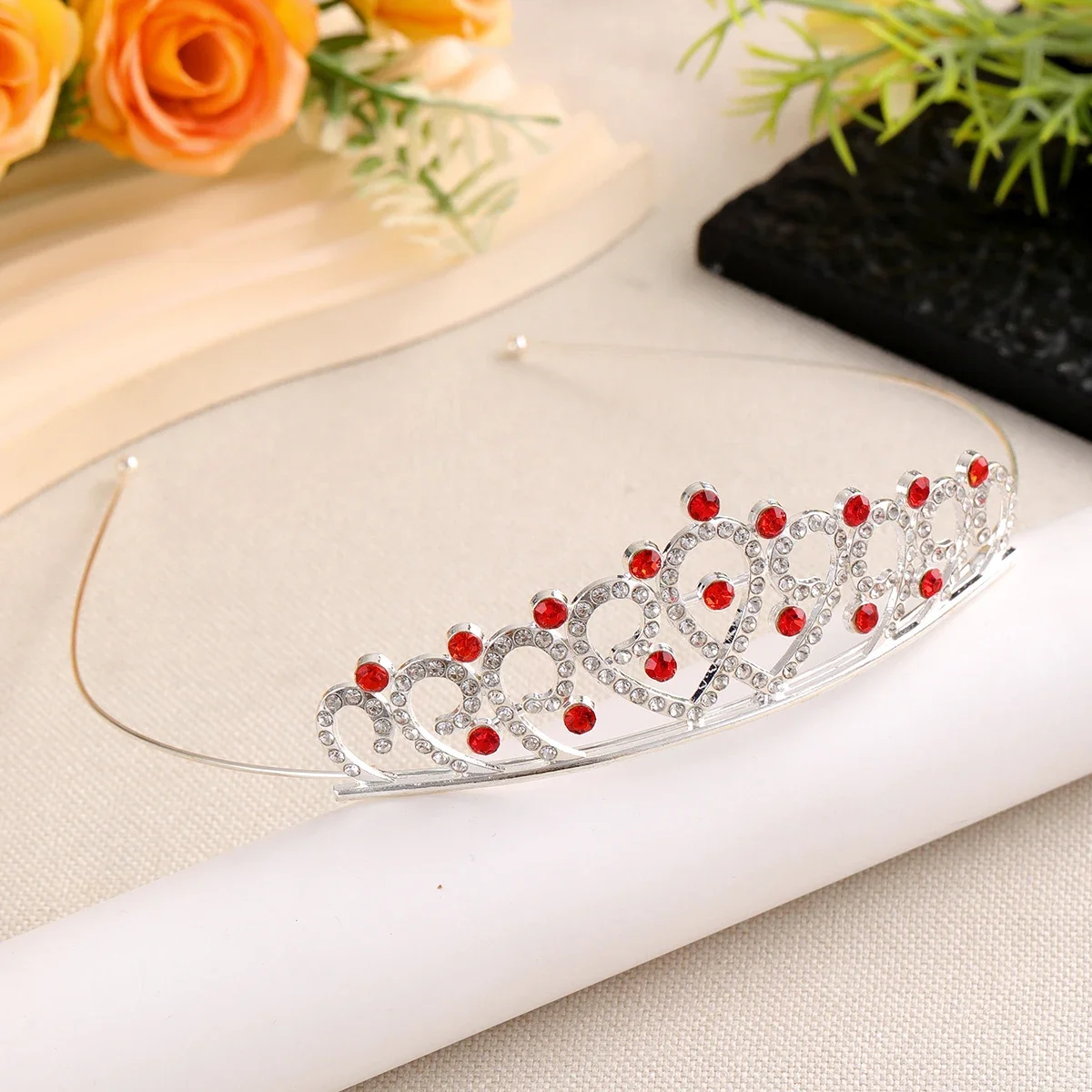 Простой гребень для волос женщин и девочек диадемы из сплава со стразами