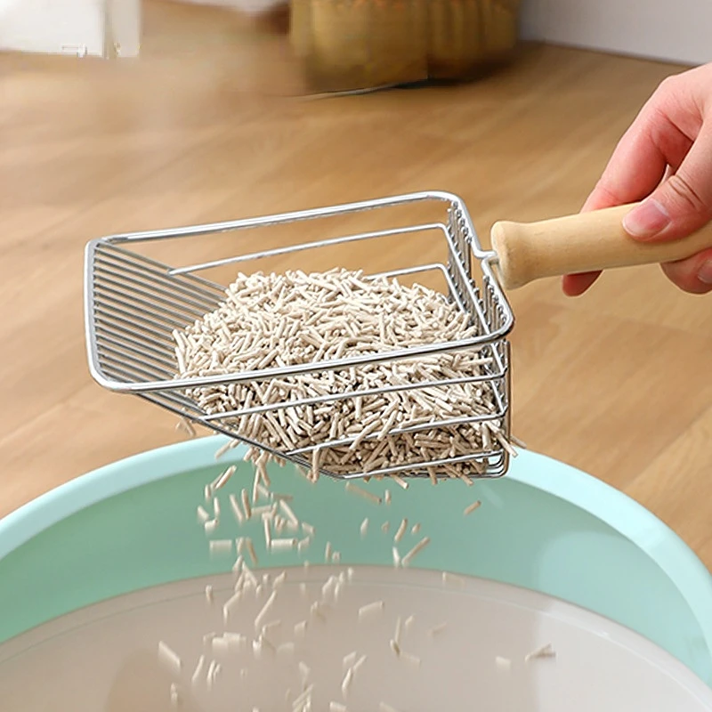 

Fast Litter Scoop All Metal Scoops for Cat Litter Sifter Deep Holder for Litter Hollow Sand Shovel Garbage Excrement Cleaning