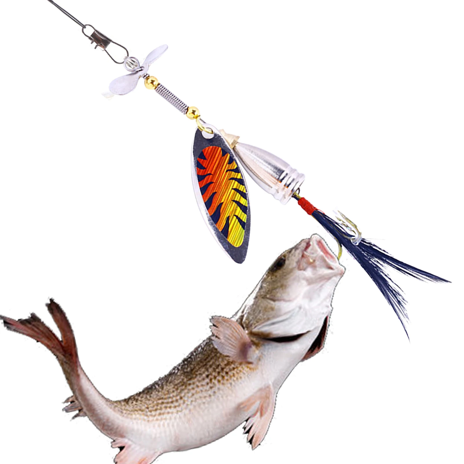 

Rotating Sequin Lure Colorful Rotating Sequin Bionic Lure Durable Hard Metal Bait Hook For Fishing Lovers