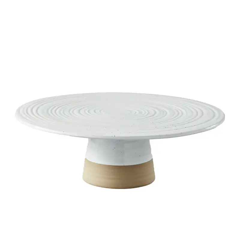 

Exposed Clay Stoneware Pedestal Cake Stand, White Speckled Air fryer silicone basket Air fryer silicone liner Cake pan for bakin
