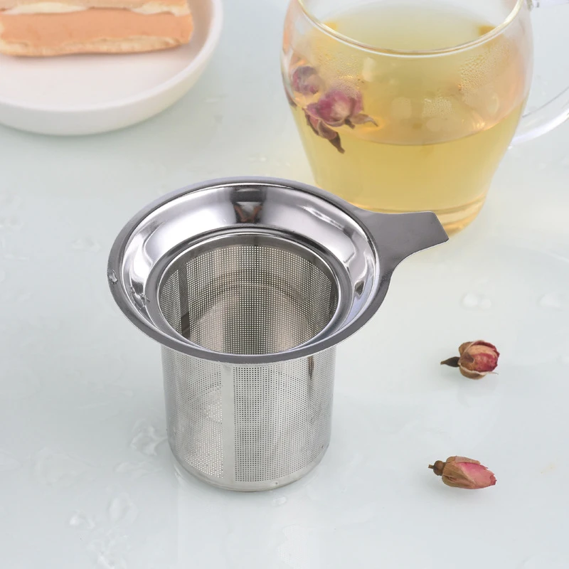 

Reusable Stainless Steel Tea Strainer Mesh Infuser Basket Loose Tea Leaf Infusers Herb Filter for Mug Teapot Teaware