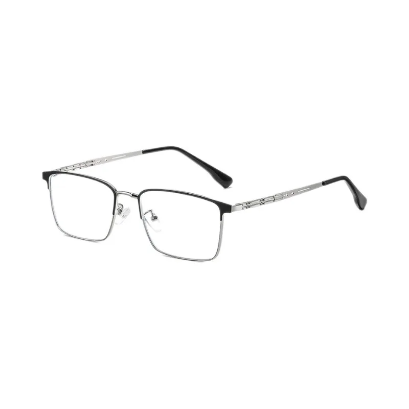 

Ultra-Light Semi-Rimless Myopia Glasses Men's Business Classic Can Be Equipped with Degrees Anti-Blue Light Plain Glasses Frame