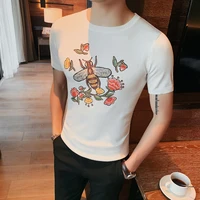 2022 brand clothing mens casual short sleeve knitted t shirtmale slim fit o neck fashion knitted shirt homme summer t shirts