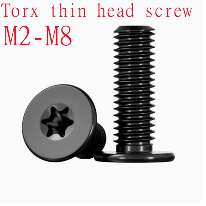 

ZFhong Торкс винты из нержавеющей стали черные M2-M8 5/10/50 шт