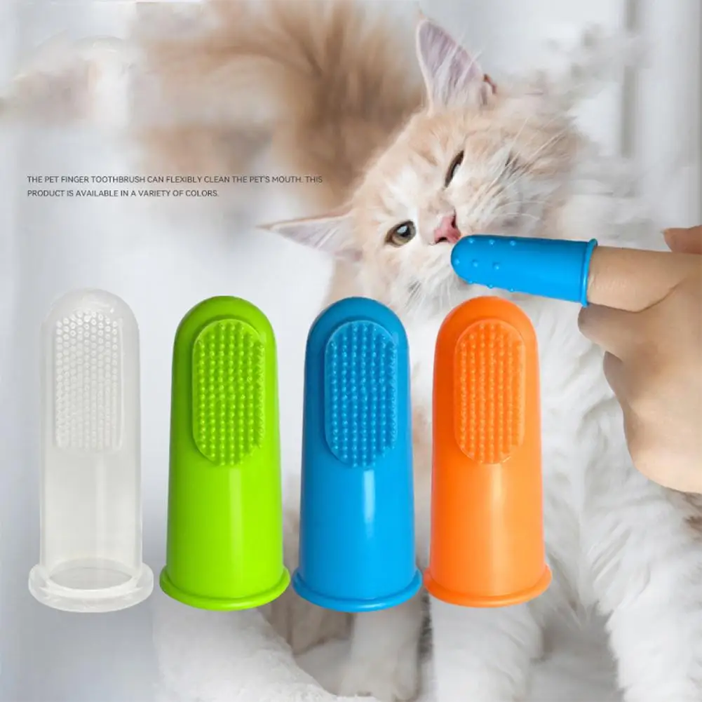 

Portable Finger Toothbrush Cat Dog Oral Soft Cleaning Tool Pet Dental Care Pet Grooming Supplies dropshipping