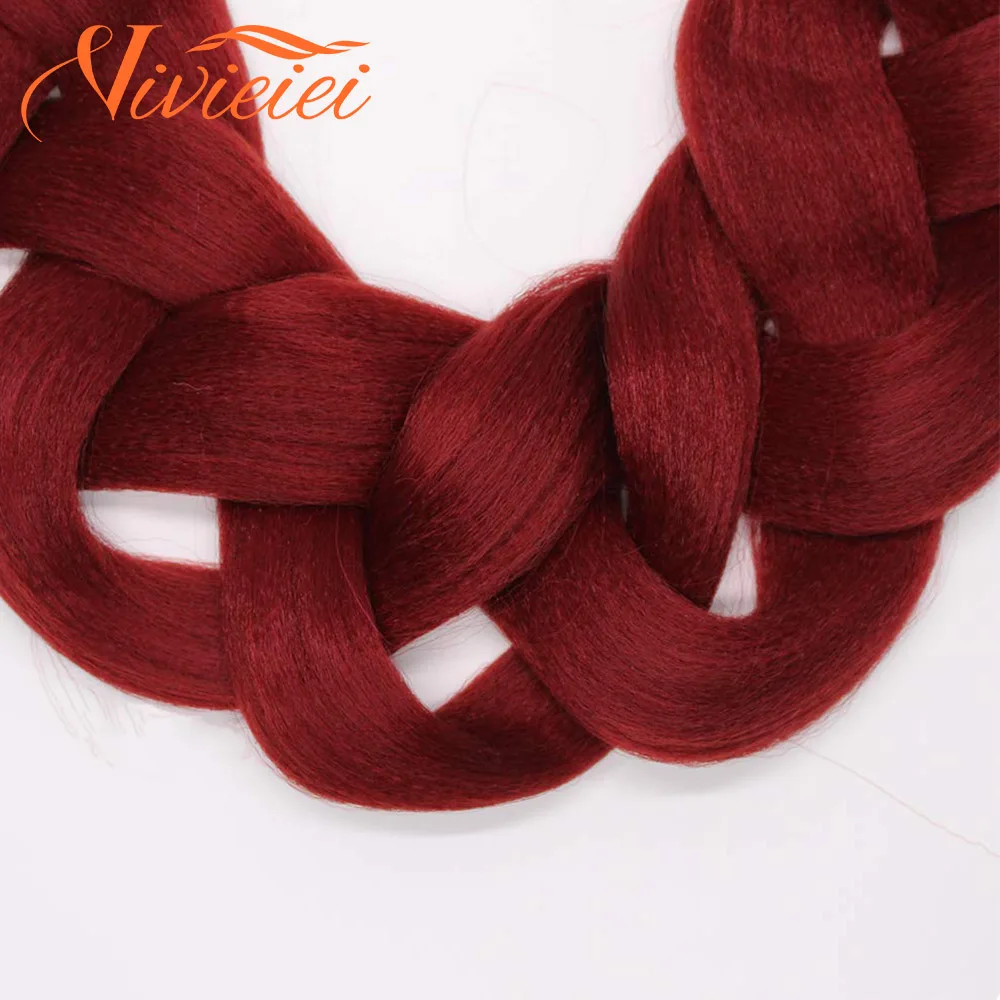 Удлинители волос VIVIEIEI Джамбо косички 41 дюйм Супер Длинные Синтетические волосы