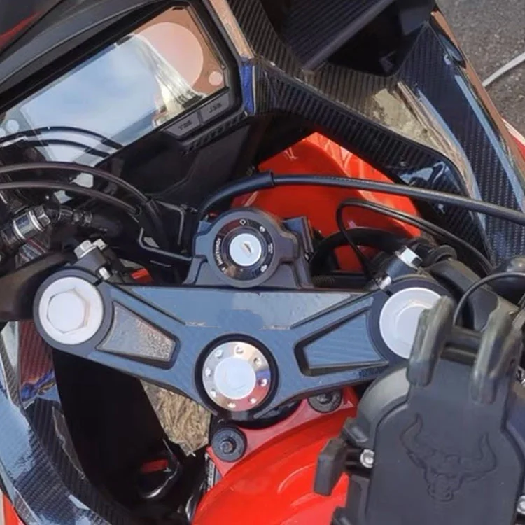 

Наклейки из углеродного волокна для мотоцикла, верхний чехол с тройным зажимом для хомута для CBR400R CBR400R