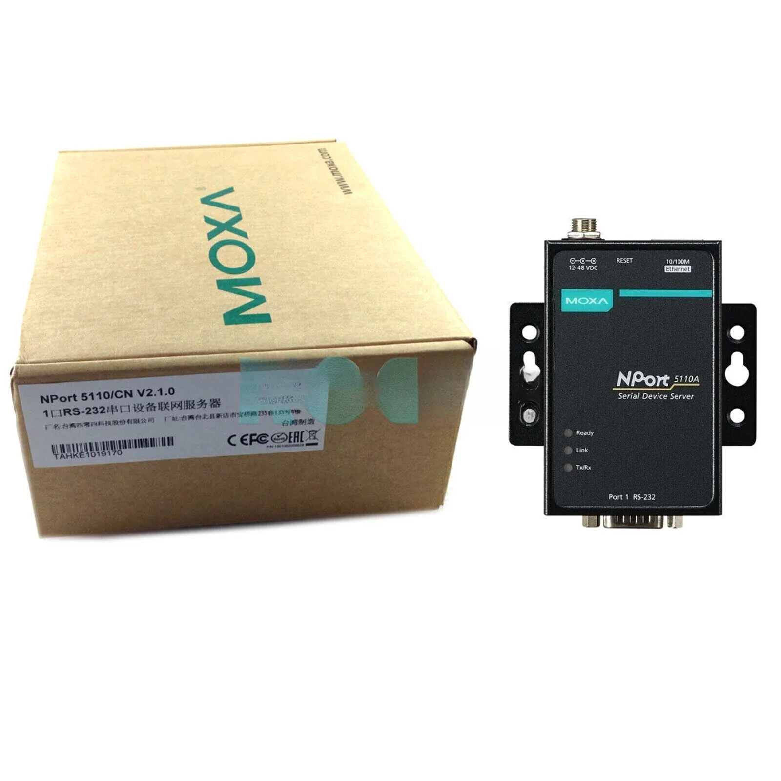 1 шт. новый MOXA NPort 5110A порт устройства сервер 10/100 Ethernet RS-232 DB9 штекер