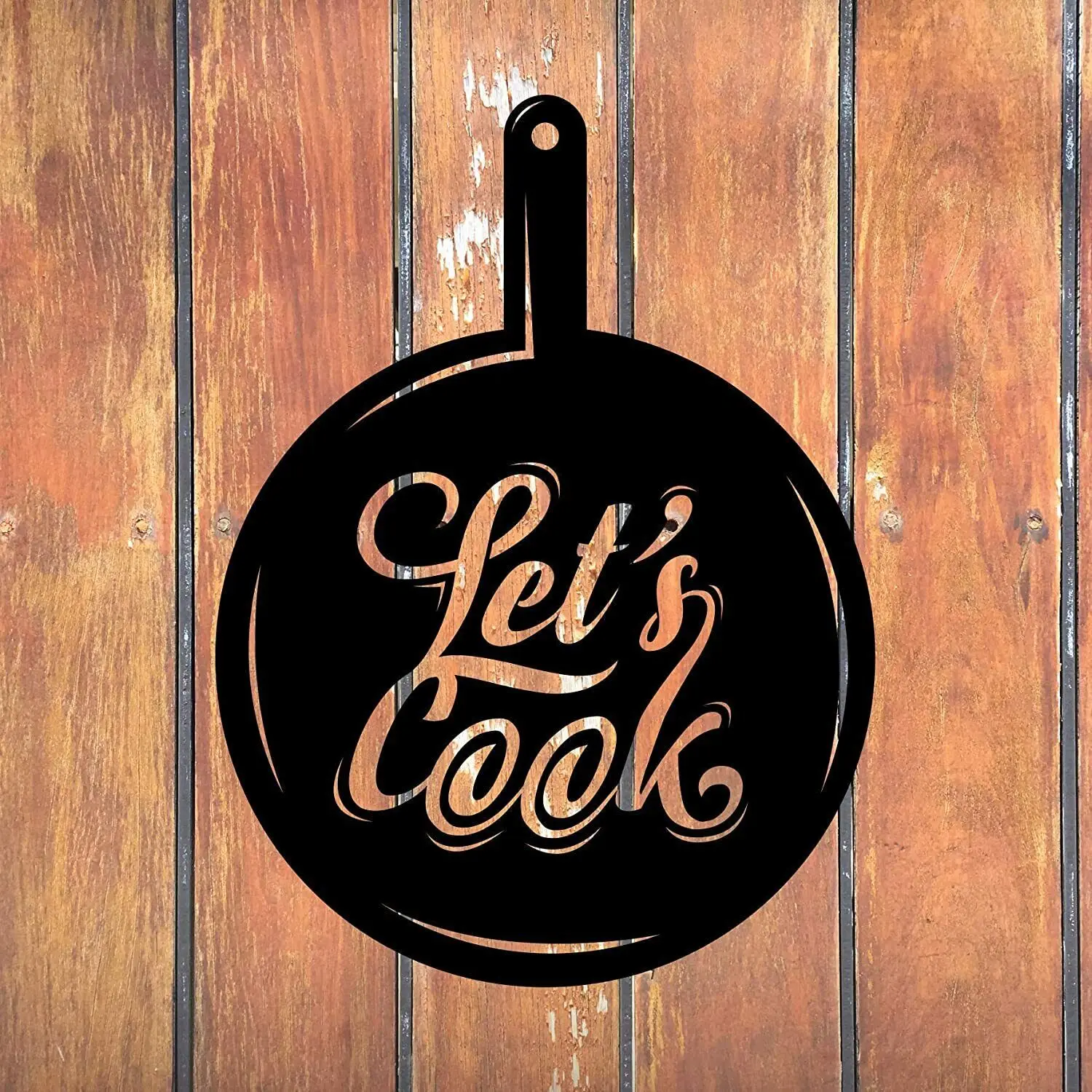 

Lets Cook - Home Decor Decorative Accent Metal Art Wall Sign