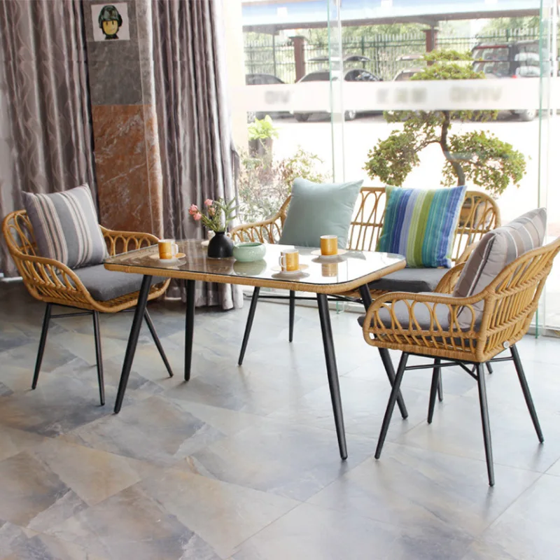 

Уличная мебель, столы и стулья, Открытый сад, двор, стулья из ротанга, гостиничная домашняя терраса, искусственная мебель